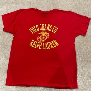 Polo Jeans Company Ralph Lauren Red Yellow Shirt XL NWOT